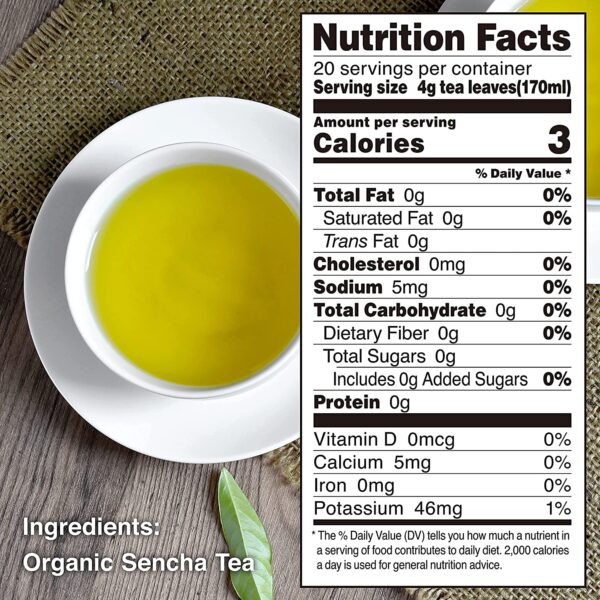 Organic Sencha Green Tea Loose Leaves 80g - Image 6
