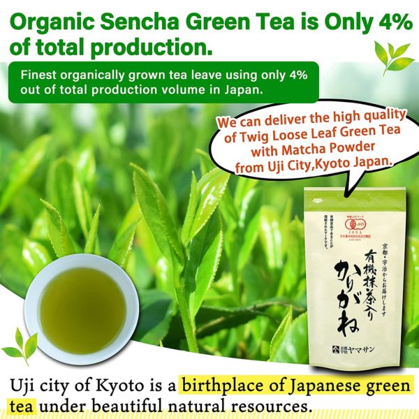 Organic Karigane Twig Loose Leaf Green Tea with Matcha - Image 4