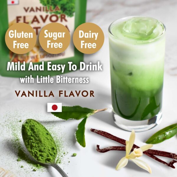 Japanese Matcha Green Tea Powder Vanilla Flavor - Image 2